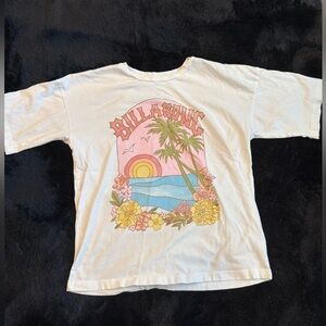 Billabong Youth White Tropical Graphic Tee SZ L